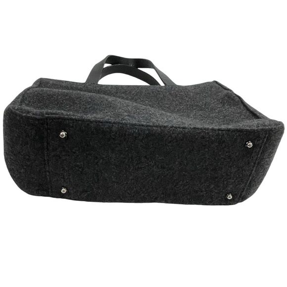 Brooks Brothers Wool Blend Small Purse Bag Dark Charcoal Gray - Picture 3 of 10